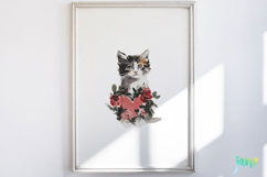 Valentine Kitten Cliparts Product Image 2