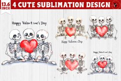 Valentines Skeleton clipart | Happy Valentine&#039;s Day Product Image 1