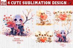Valentines Skeleton clipart | Happy Valentine&#039;s Day Product Image 1
