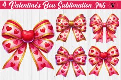 Valentine's Bow sublimation | Valentines day clipart Product Image 1
