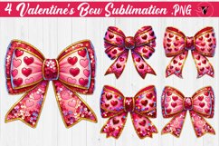Valentine's Bow sublimation | Valentines day clipart Product Image 1