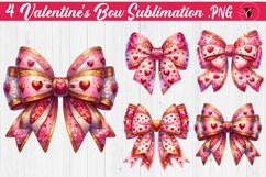 Valentine's Bow sublimation | Valentines day clipart Product Image 1