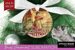 Vintage Christmas Ornament PNG - Retro Xmas Sublimation Product Image 1