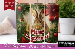Vintage Christmas Tumbler Wrap - Xmas Tumbler Sublimation Product Image 1