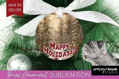 Vintage Christmas Ornament PNG - Retro Xmas Sublimation Product Image 1