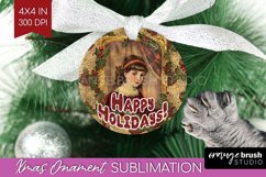 Vintage Christmas Ornament PNG - Retro Xmas Sublimation Product Image 1