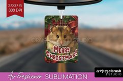 Vintage Christmas Air Freshener PNG - Xmas Car Freshener Product Image 1