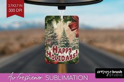 Vintage Christmas Air Freshener PNG - Xmas Car Freshener Product Image 1