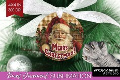 Vintage Christmas Ornament PNG - Retro Xmas Sublimation Product Image 1