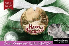 Vintage Christmas Ornament PNG - Retro Xmas Sublimation Product Image 1