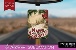 Vintage Christmas Air Freshener PNG - Xmas Car Freshener Product Image 1