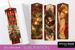 Vintage Christmas Bookmark - Retro Christmas Bookmarks PNG Product Image 1