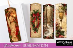 Vintage Christmas Bookmark - Retro Christmas Bookmarks PNG Product Image 1