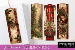 Vintage Christmas Bookmark - Retro Christmas Bookmarks PNG Product Image 1