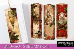 Vintage Christmas Bookmark - Retro Christmas Bookmarks PNG Product Image 1
