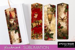 Vintage Christmas Bookmark - Retro Christmas Bookmarks PNG Product Image 1