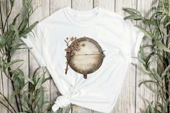 Vintage Warm Wooden Sublimation Clipart Product Image 2