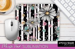 Floral Mouse Pad PNG - Pink Flowers Mousepad Sublimation Product Image 1
