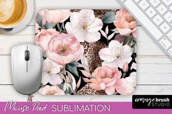 Floral Mouse Pad PNG - Pink Flowers Mousepad Sublimation Product Image 1