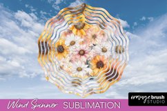 Pink Flowers Wind Spinner - Summer Wind Spinner Sublimation Product Image 1