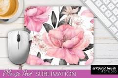 Floral Mouse Pad PNG - Pink Flowers Mousepad Sublimation Product Image 1