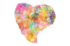 Watercolor Painted Heart Sublimation Designs. Product Image 6