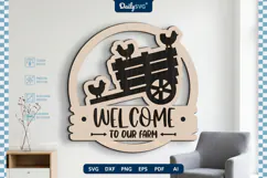 Welcome To Our Farm Wall Decor SVG Farmhouse Sign Product Image 3