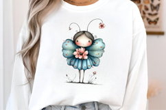 Whimsical Butterfly Flower Clipart Product Image 3