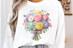 Whimsical Flowers Clipart, Whimsical Flowers Sublimation Product Image 2