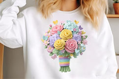 Whimsical Flowers Clipart, Whimsical Flowers Sublimation Product Image 3