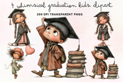 Whimsical Graduation Kids Clipart PNG Product Image 1