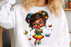 Whimsical School Girl Clipart Product Image 3