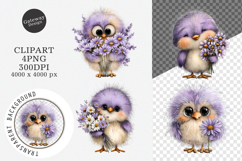 Whimsical Spring Birds Clipart Product Image 1