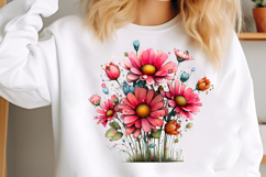 Whimsical Spring Daisy Flowers Clipart Product Image 3