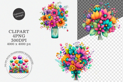 Whimsical Spring Wildflower Clipart Product Image 1