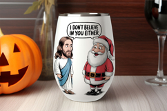 I Don&#039;t Believe In You Either Jesus Santa Product Image 3