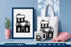 Winter House SVG | Cozy Snowy Cabin Cut File Product Image 3