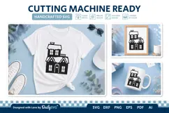Winter House SVG | Cozy Snowy Cabin Cut File Product Image 2