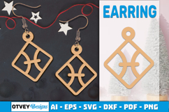Zodiac Earring Lasercut | Earring Design Lasercut BUNDES 12 Product Image 2