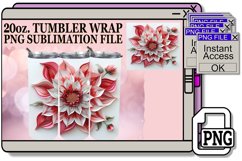 Vibrant 3D Floral Petal 20oz Tumbler Design Product Image 1