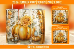 Tumbler Sublimation Wrap, 20 oz Fall Tumbler Wrap Product Image 1