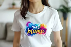 Girl mama clipart | Mothers day Sublimation design png Product Image 4