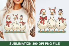 Christmas Goose Sublimation - Christmas PNG Design Product Image 1