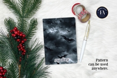 Bats Night Sky Pattern, Dark Gothic Bat Seamless Paper Product Image 4