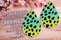Vivid Glitter Leopard Print Teardrop Earring Design Product Image 1