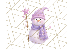 Pastel Snowman Clipart PNG, Cute Soft Winter Graphics Product Image 4