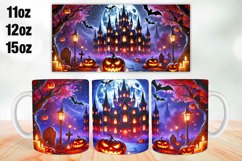 Halloween House Mug Wrap Sublimation 11oz, 12oz, 15oz Product Image 1