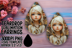 Whimsical Teardrop Earrings Design Template , Fairy Product Image 1