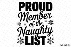 Proud member of the Naughty List Svg | Christmas Svg | Svg Product Image 1