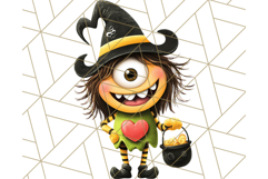 Monster Kids Clipart PNG, Cute Halloween Costume Art Product Image 4